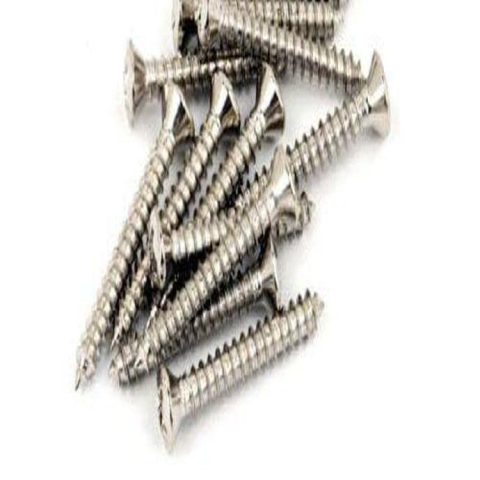 Fender 0015610049 Vintage-Style Bass/Telecaster Bridge/Strap Button Mounting Screws for Electric Guitar, Nickel