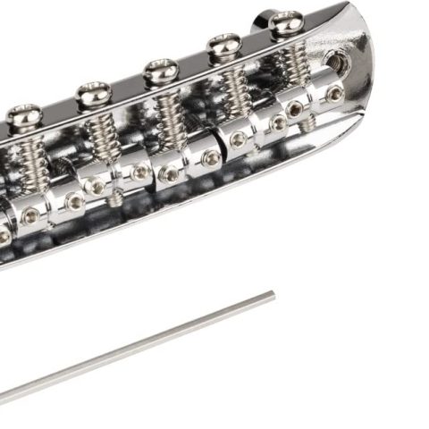 Fender 0081239049 Mustang Fully-Adjustable (Japan), Chrome Electric Guitar Bridge ()
