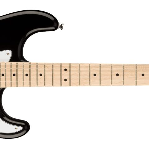 Fender 0378002506 Squier Affinity Series Stratocaster Electric Guitar, with 2-Year Warranty, Black, Maple Fingerboard