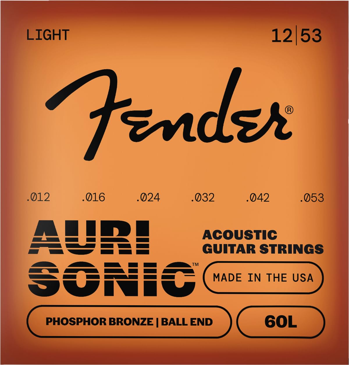 Fender Phosphor Bronze Acoustic Guitar Strings - .12-.053