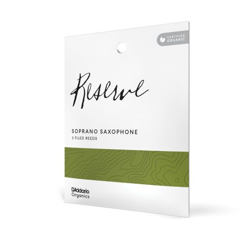 D'Addario ODIR0325 Organic Reserve Soprano Saxophone Reeds - Sax Reeds - Individually Sealed - 2.5 Strength, 3 Pack