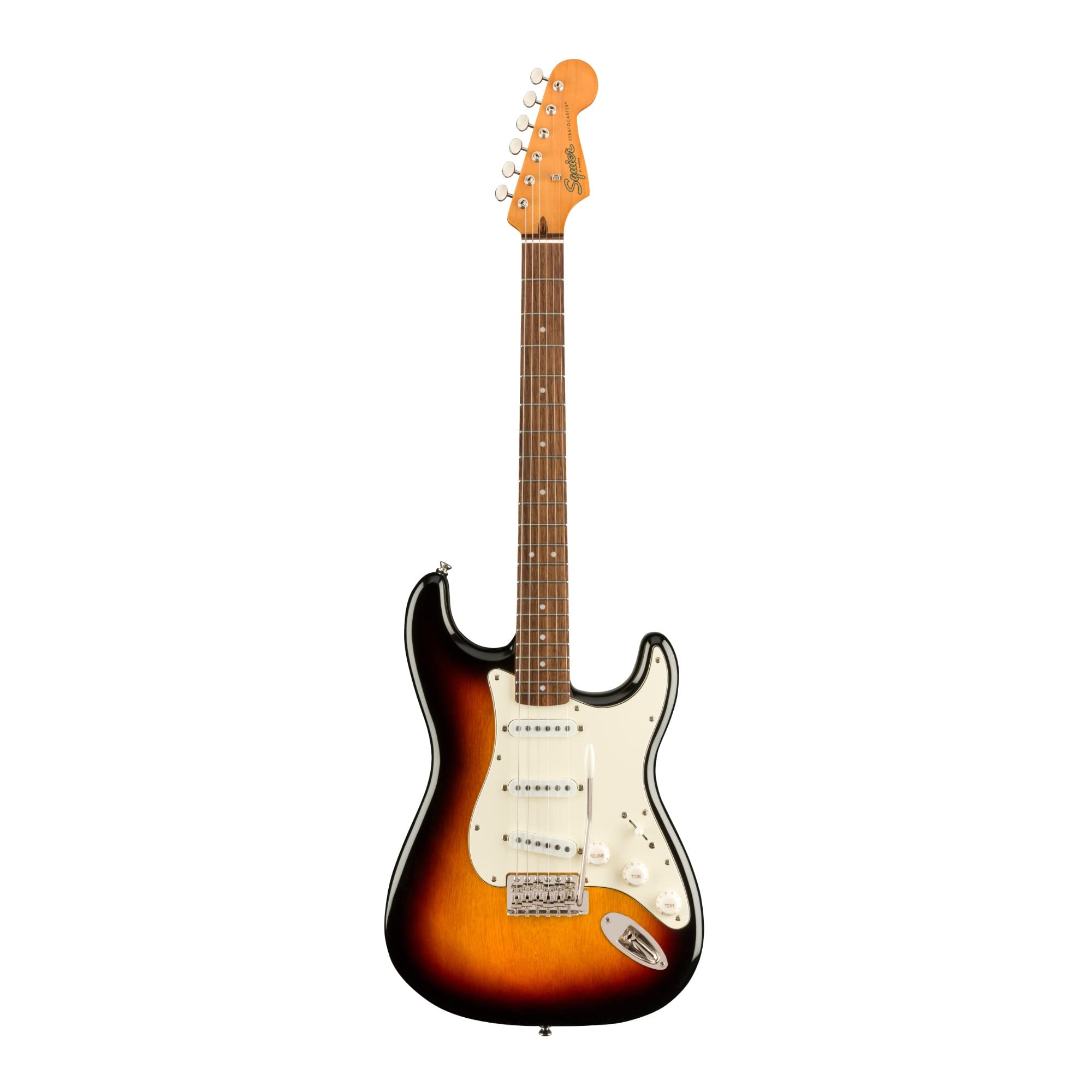 Fender 0374010500 Squier Classic Vibe 60s Stratocaster Electric Guitar, with 2-Year Warranty, 3-Color Sunburst, Laurel Fingerboard