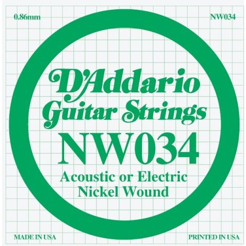 D'Addario Nickel Wound Electric Guitar Strings