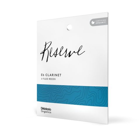 D'Addario ODBR0330 Organic Reserve Eb Clarinet Reeds - Reeds for Clarinet - Individually Sealed - 3.0 Strength, 3 Pack