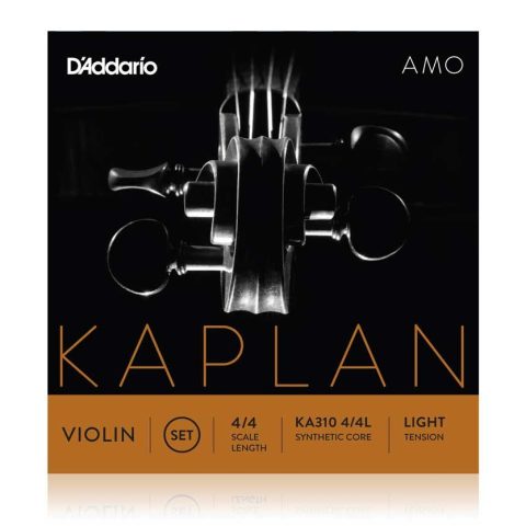 D'Addario KA310 4/4L Kaplan Amo Violin Strings - Full Set - - Violin Strings - 4/4 Scale, Light Tension