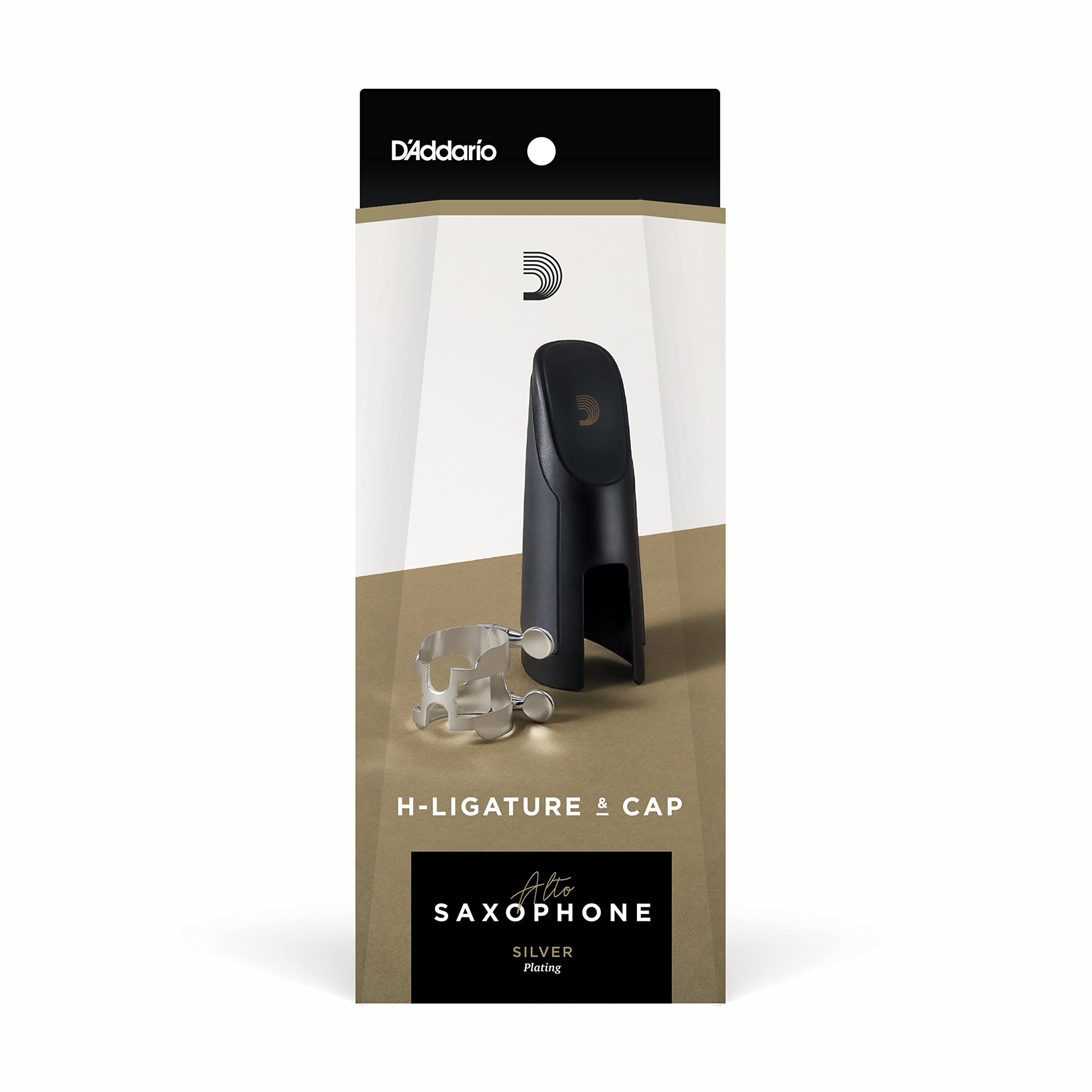D'Addario HAS1S H-Ligature & Cap, Alto Sax, Silver-plated - Image 3