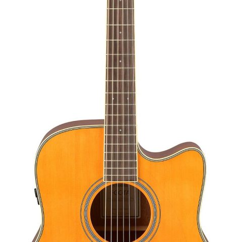 Yamaha FGC-TA VT FGC-TA Dreadnought Cutaway Transacoustic Guitar w/ Chorus and Reverb, Vintage Tint