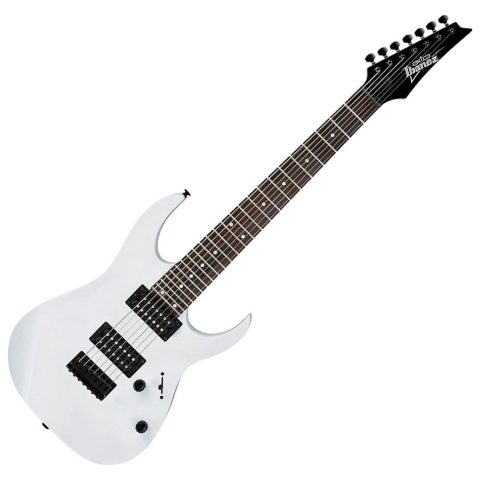 Ibanez GRG7221WH GRG 7-String Solid-Body Electric Guitar, Right, White, Full