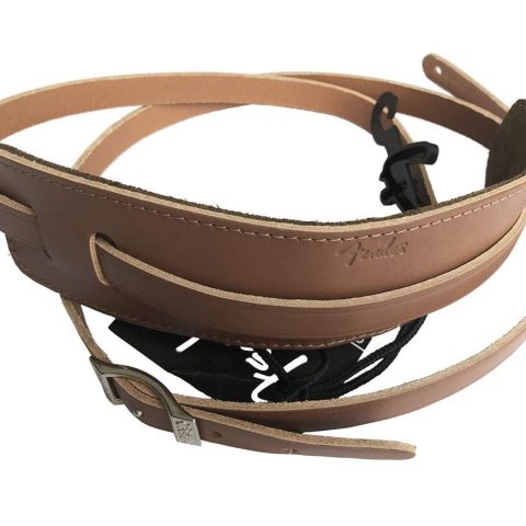Fender 0990664021 Super Deluxe Vintage-style Guitar Strap, 2in, Natural
