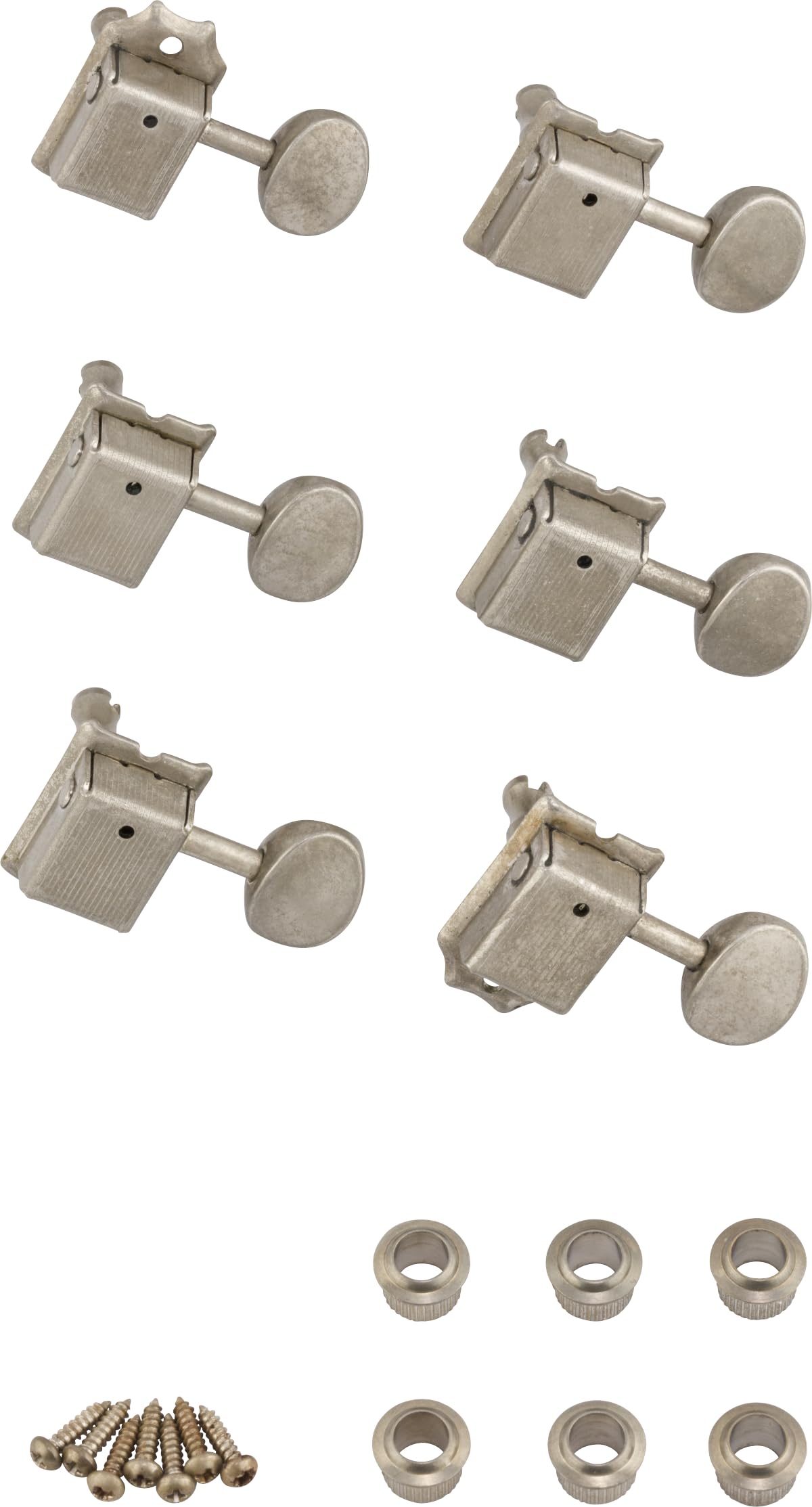 Fender 997201000 Road Worn Guitar Tuning Machines Set - Road Worn Nickel