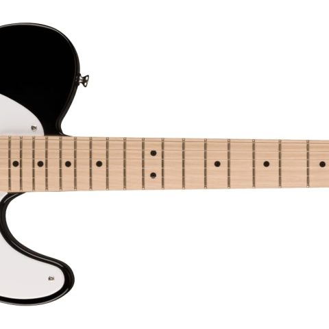 Fender 0373452506 Squire Sonic Telecaster Electric Guitar, Black, Maple Fingerboard
