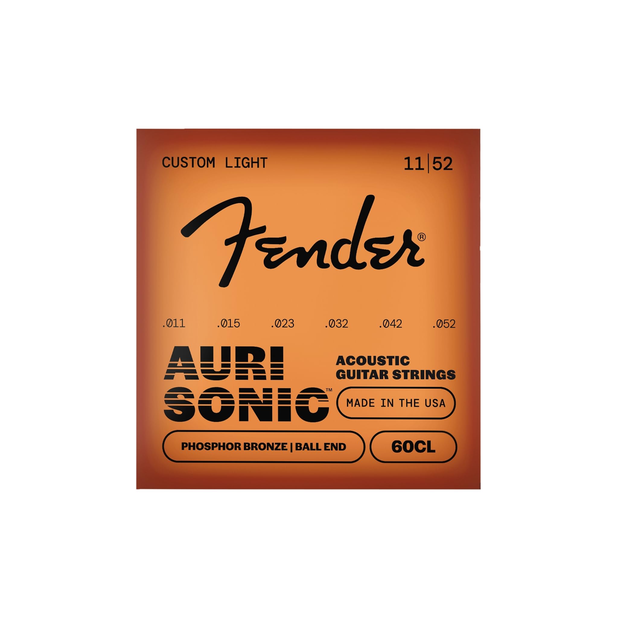 Fender Phosphor Bronze Acoustic Guitar Strings - .11-.052
