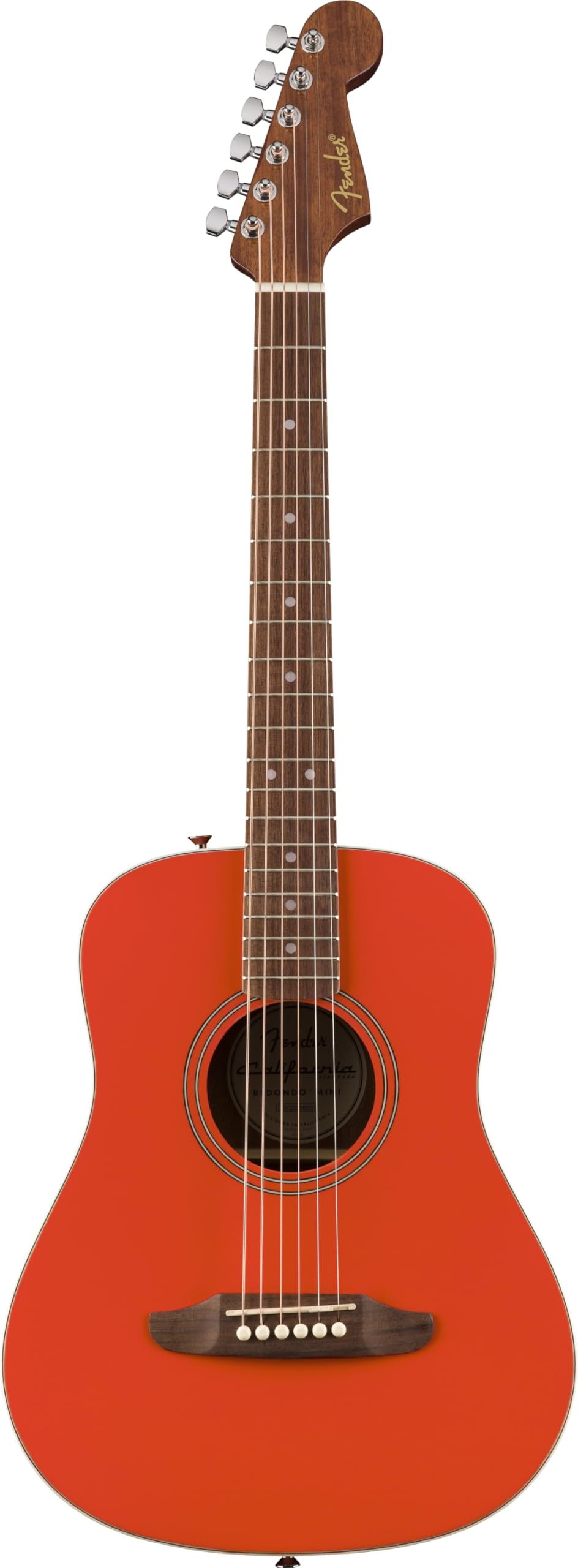 Fender 0974101140 California Standard Redondo Mini with Bag, Spruce Top, Fiesta Red