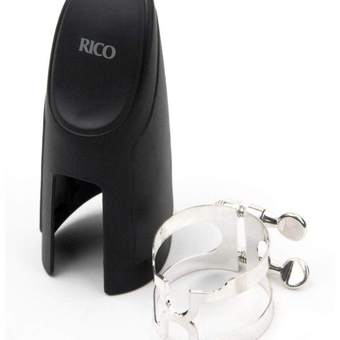 D'Addario HBC1S H-Ligature & Cap, Bass Clarinet for Selmer-style Mouthpieces, Silver-plated ()