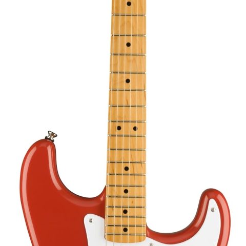 Fender 0374005540 Squier Classic Vibe 50s Stratocaster Electric Guitar, with 2-Year Warranty, Fiesta Red, Maple Fingerboard