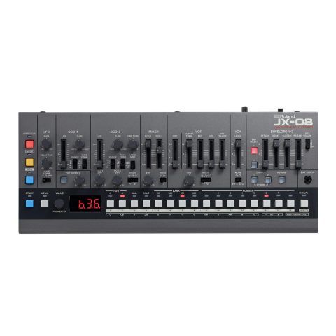 Roland JX-08 Tabletop Sound Module Boutique Synthesizer ? Compact, Lightweight, Portable, Onboard Speakers and Battery Operation