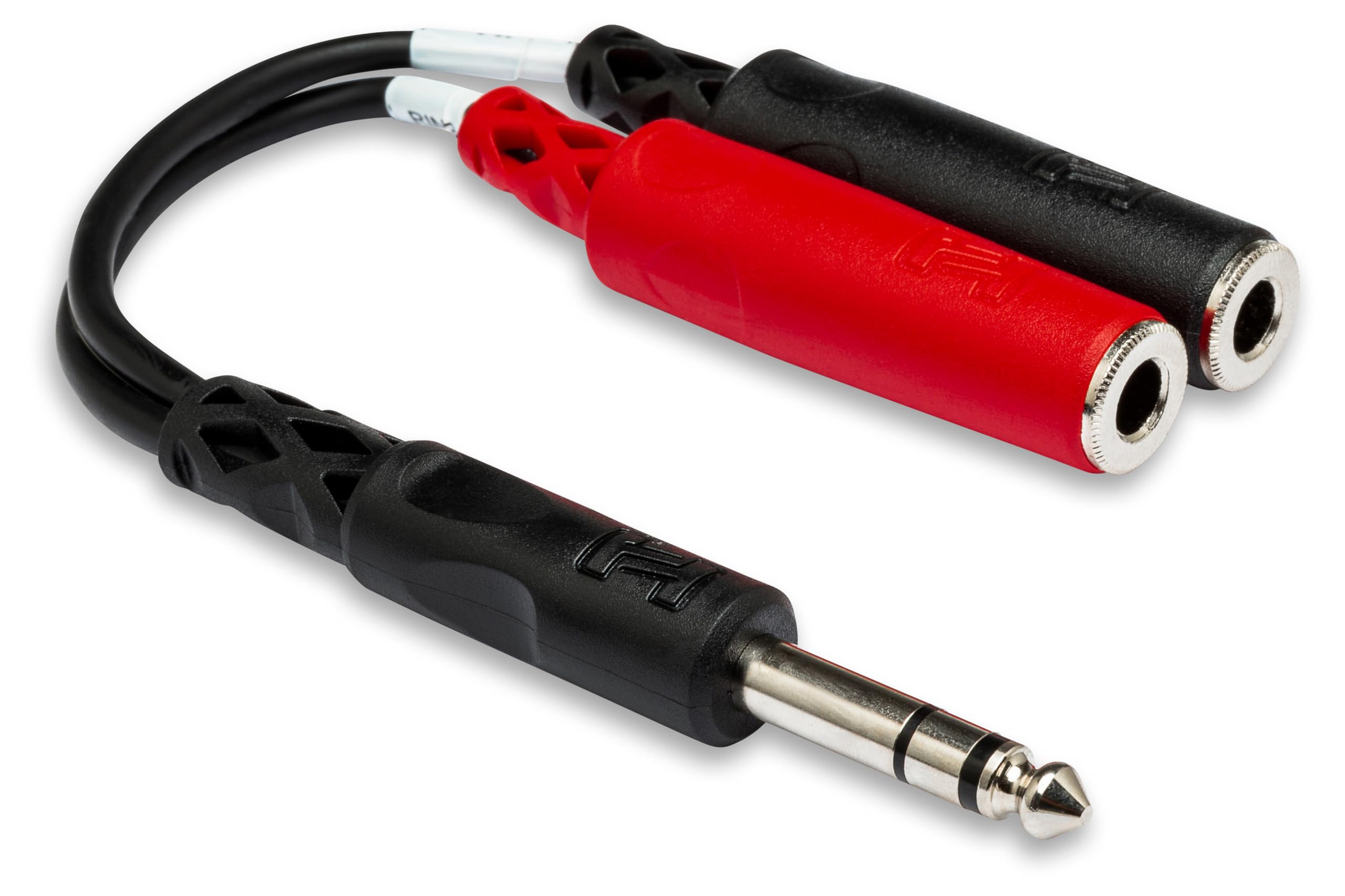 Hosa YPP-117 1/4 Inch TRS to Dual 1/4 Inch TSF Stereo Breakout Cable, 6 Inches