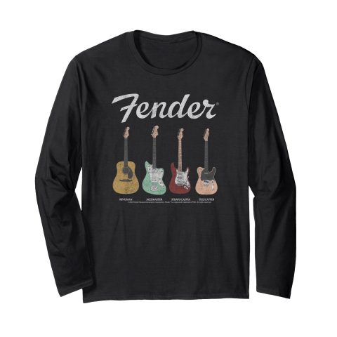Fender J4DN2QDQ3H2 Vintage Guitar Lineup Long Sleeve T-Shirt