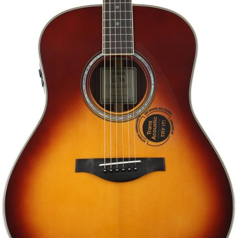 Yamaha LL-TA BS L-Series Transacoustic Guitar with Hard Gig Bag- Dreadnought, Brown Sunburst