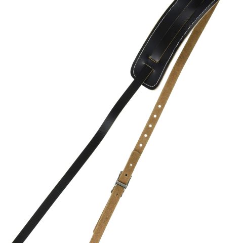 Fender 0990689000 Standard Vintage Guitar Strap, Black Leather