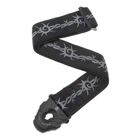D'Addario 50PLA04 Accessories Locking Guitar Strap - Guitar Accessories - Electric Guitar Strap, Acoustic Guitar Strap, Acoustic Electric Guitar Strap & Bass Guitar Strap - Barbed Wire