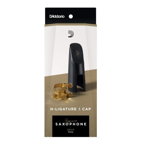 D'Addario HSS1G Rico H-ligature and Cap for Saxophone Soprano