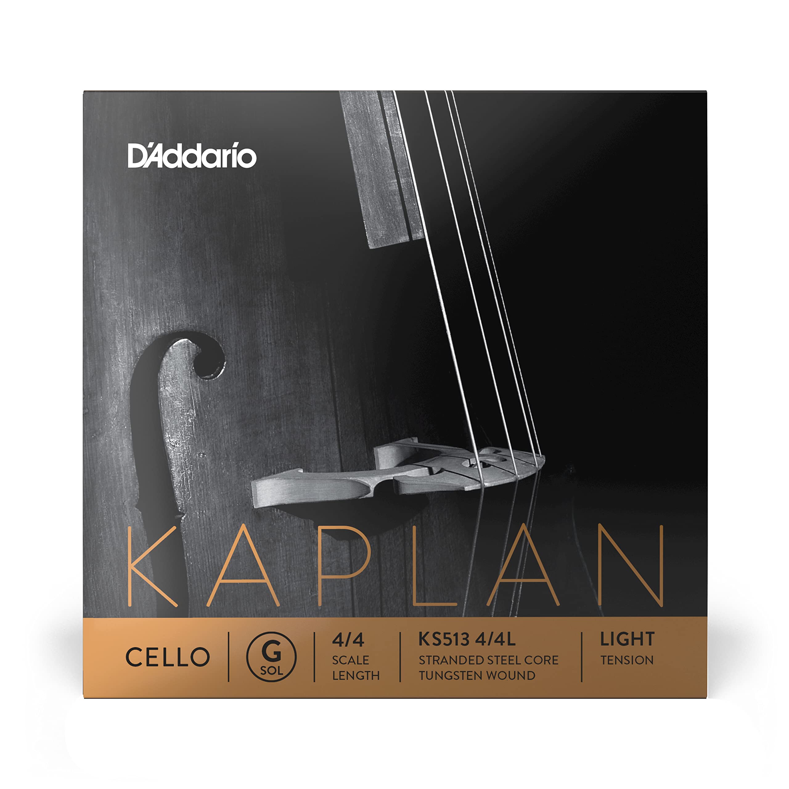 D'Addario KS513 4/4L Kaplan Cello String - Single G String - - Cello Strings - 4/4 Scale, Light Tension