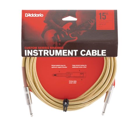 D'Addario PW-BG-15TW Instrument Cable - 15 Feet