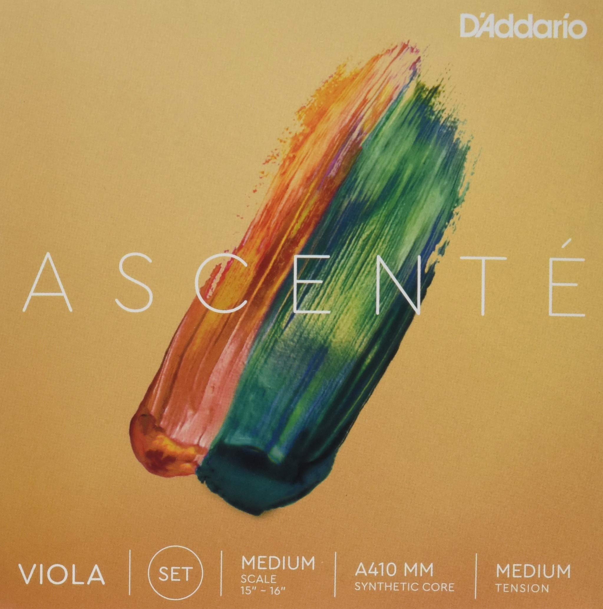 D'Addario A410 MM Ascent? Viola Strings - - Medium Tension - Full Set - Medium Scale