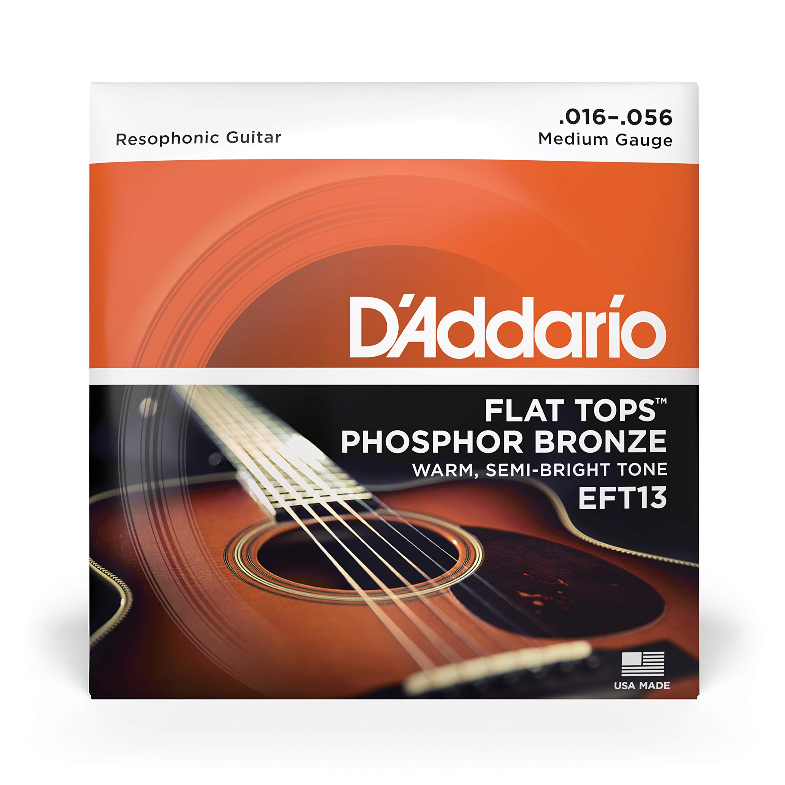 D'Addario EFT13 Flat Tops Resophonic Strings - 16-56 - Image 2