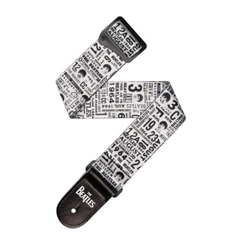 D'Addario 50BTL13 Beatles Guitar Strap, Ticket Stubs 1964, Polyester