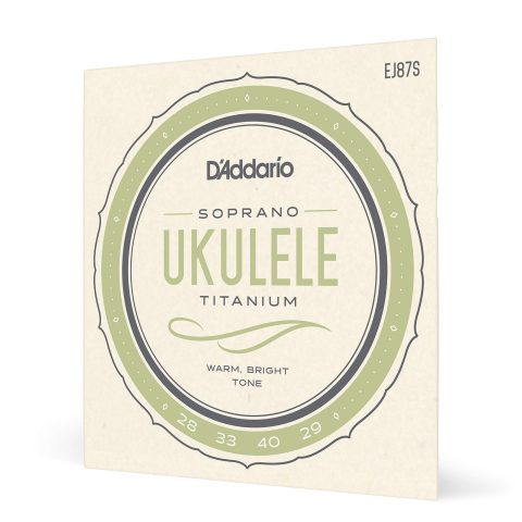 D'Addario EJ87S Ukulele Strings Titanium Soprano , 4-String Set