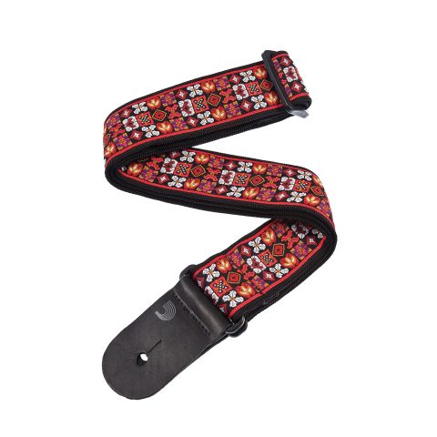 D'Addario 50E03 Planet Waves Woven Guitar Strap, Red Saugerties