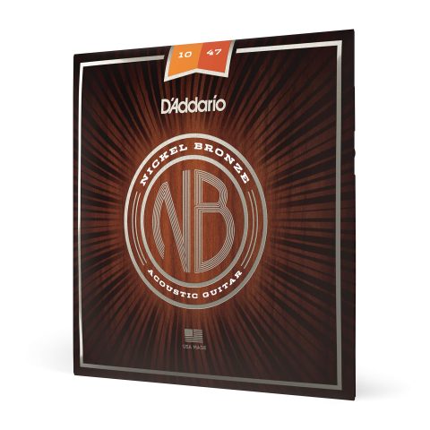 D'Addario Nickel Bronze Acoustic Guitar Strings NB1047, 10-47
