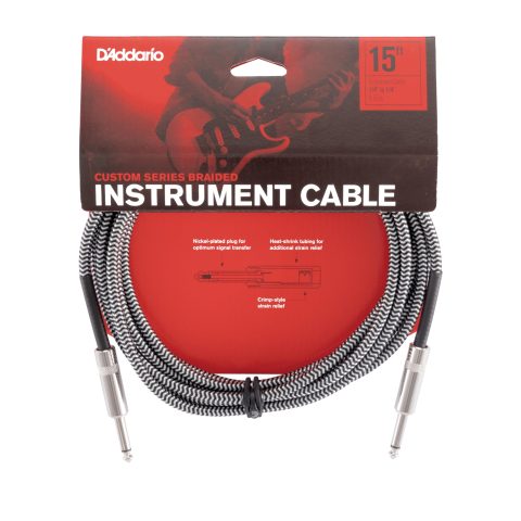 D'Addario PW-BG-15BG Instrument Cable - 15 Feet