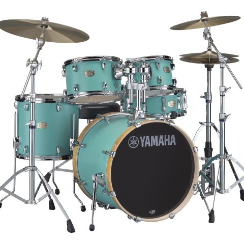 Yamaha SBP0F50MSG Stage Custom Birch 5pc Drum Shell Pack With a 20" Kick Drum and 14? Snare Drum in Matte Surf Green For Students and Working Drummers ()