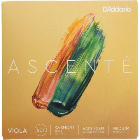 D'Addario A410 XXSM Ascent? Viola Strings - - Medium Tension - Full Set - Extra-Extra-Short Scale