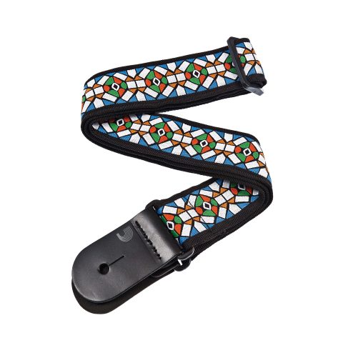 D'Addario 50E02 50MM Strap-Stained Glass ()