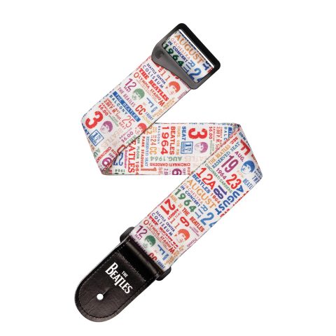 D'Addario 50BTL14 Beatles Guitar Strap, Ticket Stubs 1965, Polyester