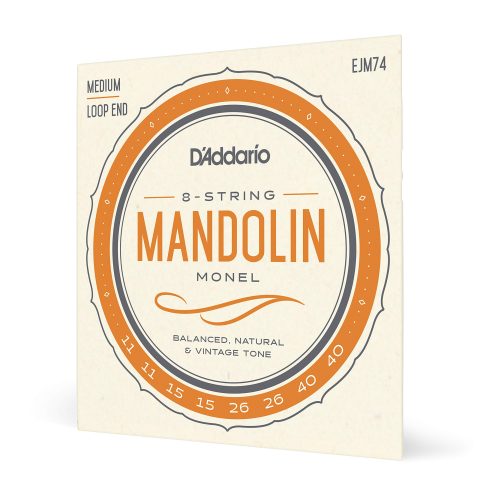 D'Addario EJM74 Mandolin Monel Set, Medium, 11-40 ()