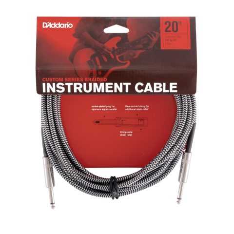 D'Addario PW-BG-20BG Instrument Cable - 20 Feet