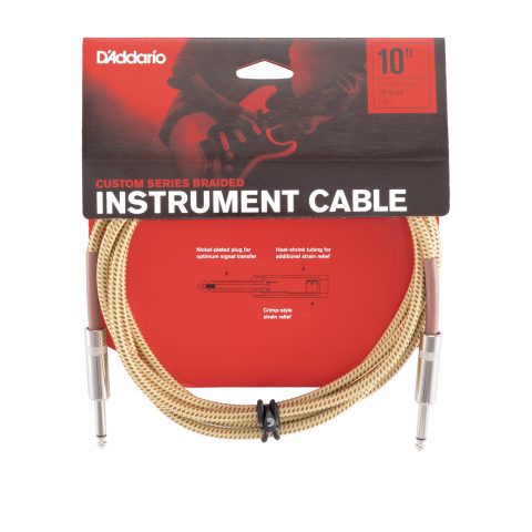 D'Addario PW-BG-10TW Instrument Cable - 10 Feet