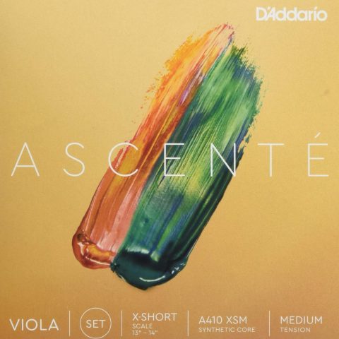D'Addario A410 XSM Ascent? Viola Strings - - Medium Tension - Full Set - Extra-Short Scale