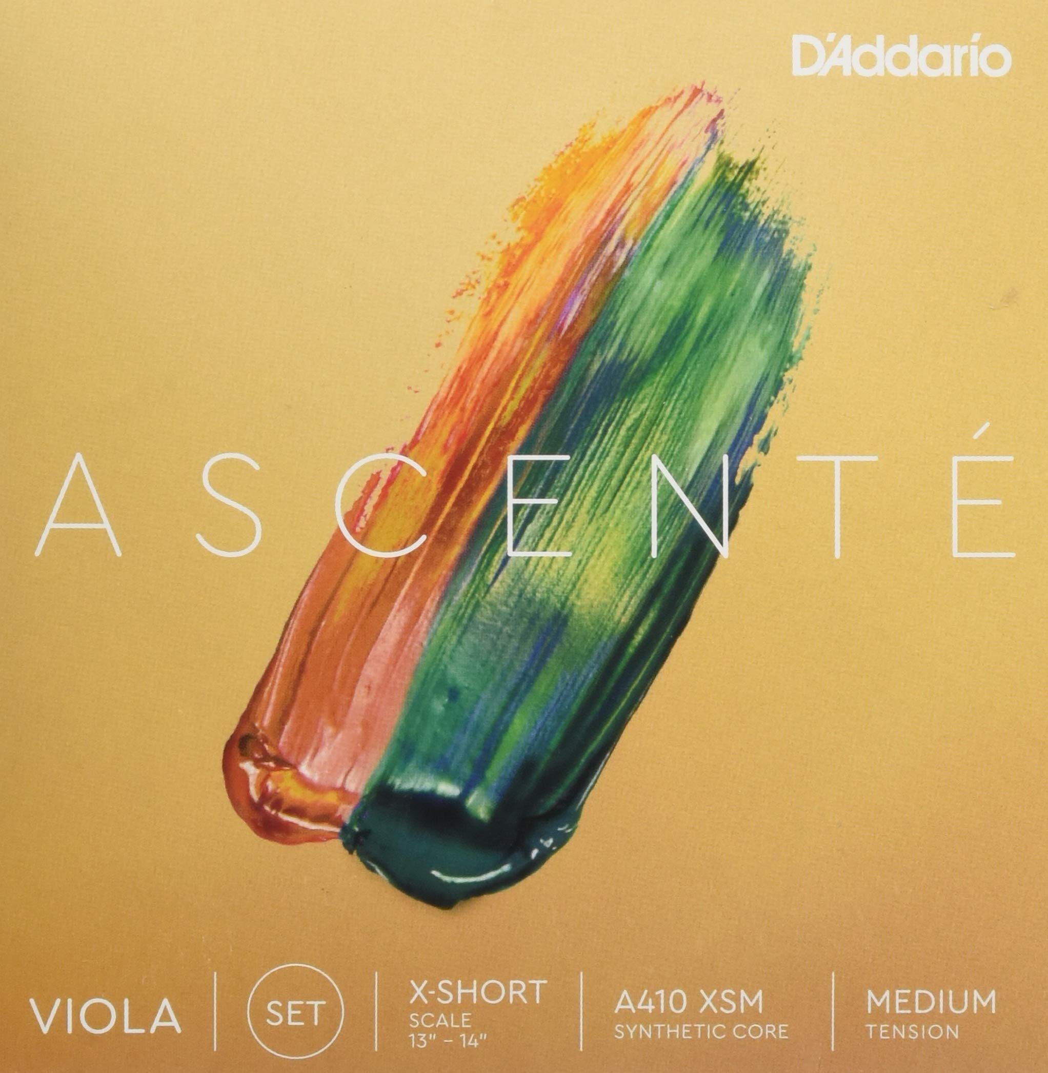 D'Addario A410 XSM Ascent? Viola Strings - - Medium Tension - Full Set - Extra-Short Scale