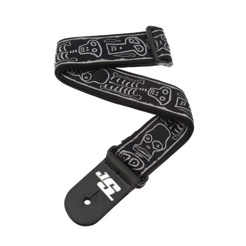 D'Addario 50JS01 Planet Waves Joe Satriani Guitar Strap, Skull n' Bones