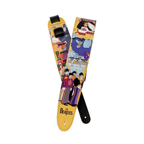 D'Addario 25LB06 Beatles Guitar Strap, Yellow Submarine, Vinyl