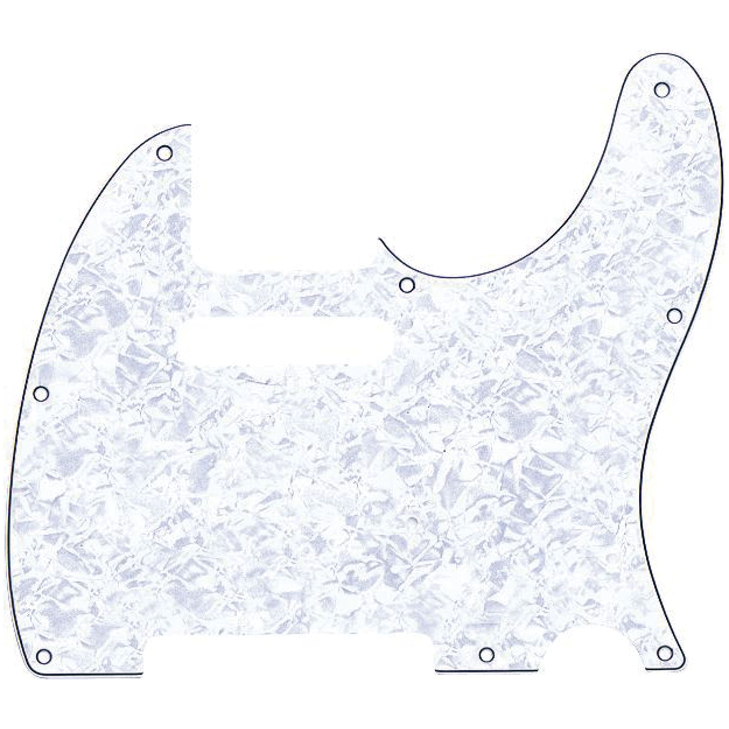 Fender 0992150000 Standard Telecaster Pick Guard (8-Hole) 4-Ply - White Pearl