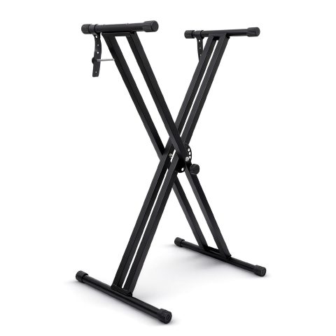 Easily Assembled Piano Keyboard Stand,Heavy-Duty Double-X Piano Stand,Black