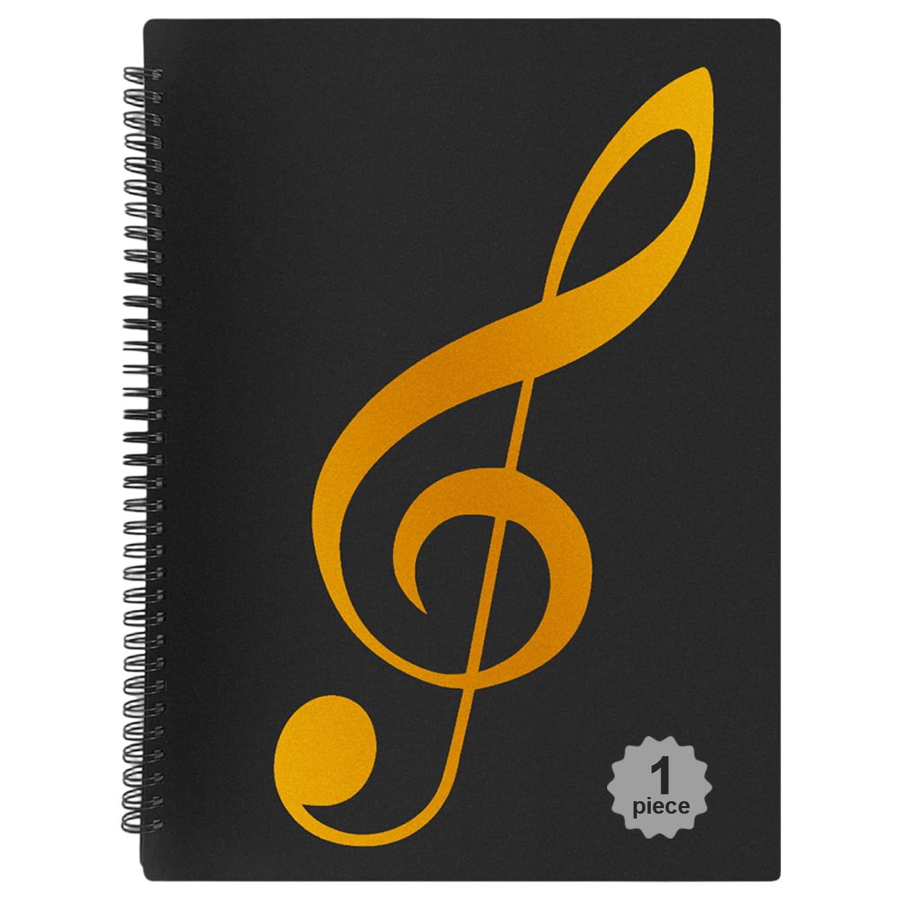 Music Folder for Sheet Music, Blank Spiral Music Binder for Sheet Music and Documents Organizer, 8.5×11 Inch, Band Sheet Music Holder (B 1Pack)