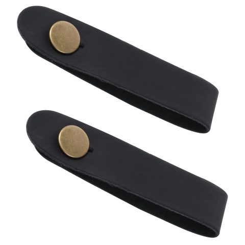 2pcs Leather Guitar Neck Strap, Acoustic Guitar Headstock Strap Tie with Button for Guitars Amp Headphone Adapter, Ukulele Straps Lock Guitars Straps Adapte Locking Accessories for Electric Bass